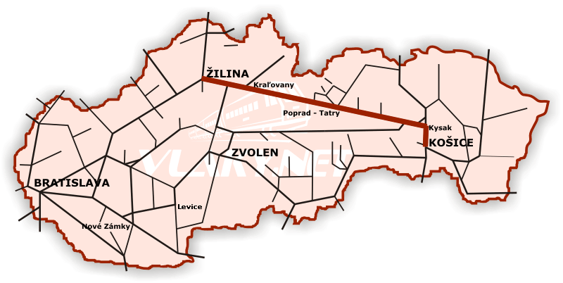 ŽSR 180: Žilina - Košice
