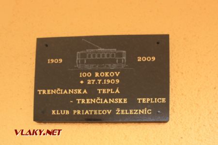 Pamätná tabuľa na budove TREŽ; 4.7.2009 © Miroslav Sekela