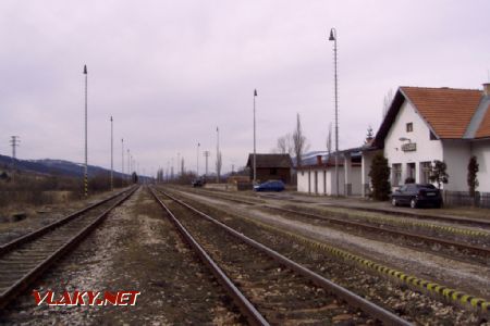 Koľajisko stanice smer Banská Bystrica; 4.3.2008 © Miroslav Sekela