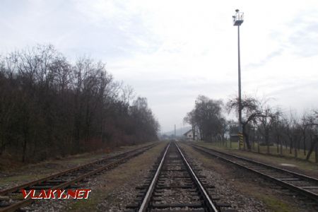Stará Turá, Koľajisko stanice zo smeru Paprad (Vrbovce), 05.01.2018 © Michal Čellár