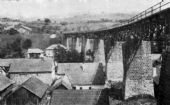 Viadukt v predvojnovom období, pohľad smerom na Prievidzu © archív