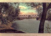 most ''1892-1945'' na historickej pohľadnici