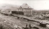železničná stania MYJAVA, počas výstavby v roku cca. 1928, © archív MDC