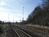 23.02.2008 - Bludov: severní cíp trianglu ve stanici, vlevo trať od Zábřehu, vpravo od Hanušovic © PhDr. Zbyněk Zlinský