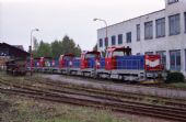 20.10.2001 - Nymburk ŽOS 714.228, již nekopletní lokomotivy po převozu z vlečky ČKD, © Václav Vyskočil