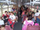30.6.2010 - Cestující posledního vlaku z Hrušovan do Hevlína ve vloženém voze Btax (010)  © Marek Topič
