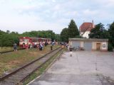 30.6.2010 - Dopravna Hevlín a souprava posledního vlaku čeká na odjezd do Hrušovan nad Jevišovkou © Marek Topič