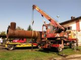 26.08.2011 - výtopna Jaroměř: manipulace s kotlem stroje 411.019 ''Conrad Vorlauf'' © SŽVJ