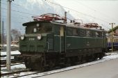 Elektrická lokomotiva 1670.09 odstavená v depu Landeck dne 17. 2. 1994 © Pavel Stejskal