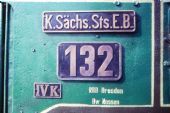 Označení lokomotivy IV K 132 dne 15.8.1981 © Pavel Stejskal