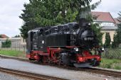 Lokomotiva 99.1771 objíždí soupravu v Dippoldiswalde (21.6.2014) © Pavel Stejskal