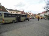 Eisenstadt: Setra dopravce Postbus odjede za chvíli z terminálu na Domplatzu v jižní části centra do Vídně	6.12.2013	 © Jan Přikryl