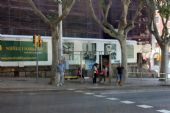 15.06.2014 - Barcelona: Avinguda del Tibidabo, konečná „Tramvia Blau“ Plaça Kennedy už s cestujícími © PhDr. Zbyněk Zlinský