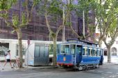 15.06.2014 - Barcelona: Avinguda del Tibidabo, vůz č. 7 dorazil na konečnou „Tramvia Blau“ Plaça Kennedy opožděn, asi pro poruchu © PhDr. Zbyněk Zlinský