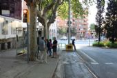 15.06.2014 - Barcelona: Avinguda del Tibidabo, konečná „Tramvia Blau“ Plaça Kennedy s cestujícími, kteří musí počkat na další spoj © PhDr. Zbyněk Zlinský