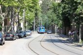 15.06.2014 - Barcelona: vůz „Tramvia Blau“ č. 7 sjíždí po Avinguda del Tibidabo © PhDr. Zbyněk Zlinský
