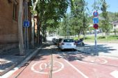15.06.2014 - Barcelona: Carrer de Bosch i Alsina s kolejí do vozovny „Tramvia Blau“ © PhDr. Zbyněk Zlinský