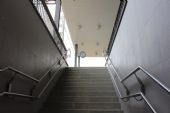 17.06.2014 - Maçanet-Massanes: schody z podchodu k nové výpravní budově © PhDr. Zbyněk Zlinský