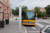 18.06.2014 - Blanes: přípojný autobus do Lloret de Mar (foto skrz plot) © PhDr. Zbyněk Zlinský