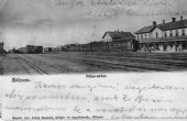Reprodukcia - Zvolen: Koľajisko so železničnou stanicou v roku 1904