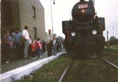 Rok 1992, stanica Lučenec, mimoriadny parný vlak © Janek 