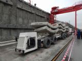 24.01.2015 - stavba Tunely Ejpovice: technologické vozidlo MSV 80 na prepravu segmentov ostenia © Peter Bado