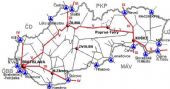 Staršia mapa železničných koridorov na Slovensku