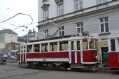 5.12.2015 - Olomouc: historická tramvaj č. 223 na trianglu u vozovny © Martin Skopal