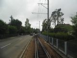 Kolejová splítka na tramvajové trati do Dornachu mezi zastávkami Arlesheim im Lee a Arlesheim Baselstrasse, 24.6.2014 © Jan Přikryl