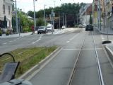 Prakticky dokončená tramvajová trať u zastávky Weil am Rhein, Riedlist/Kessel, 24.6.2014 © Jan Přikryl