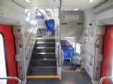 Interiér patrového vozu DB 4. generace od Bombardieru z nástupního prostoru- podlaha je určená pro nástupiště vysoká 750 mm, 24.6.2014 © Jan Přikryl