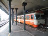 Elektrická jednotka řady Be 4/8 42 FLP z roku 1979 stojí u nástupiště ve stanici Lugano před odjezdem do Ponte Tresy, 28.6.2014 © Jan Přikryl