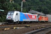 Odstavené lokomotivy IDS Cargo 186.435 + 121.065 v Děčíně; 8.7.2016 © Pavel Stejskal