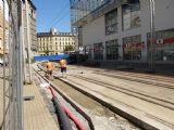 8.8.2016 - Liberec: rekonstrukce tramvajové tratě v centru - že by BKV panelům ještě neodzvonilo? © Dominik Havel