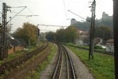 Vytrhaná koľaj vľavo, trať do Chynorian vpravo, Trenčín, 16.10.2016 © Kamil Korecz