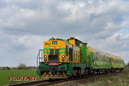 14.04.2017 - Unhošť/Malé Přítočno: 730.625, zážitkový vlak KDS 11639 © Jiří Řechka