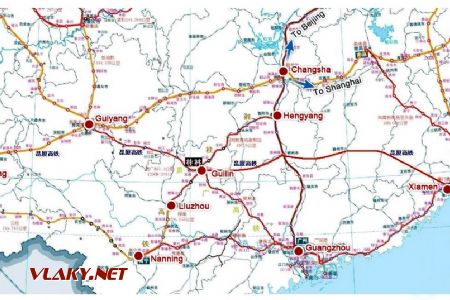 Mapa siete VRT na juhu Číny. 1.2021 © archív FS