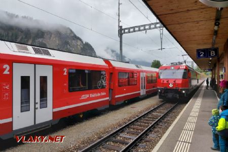 Filisur, lokomotiva Ge 4/4 třetí generace na vlaku do St.Moritz, 29.9.2022, © Tomáš Kraus