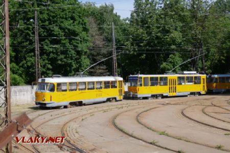 Rīga/3. tramvaju depo: obousměrné pracovní Tatry, 9. 6. 2023 © Libor Peltan