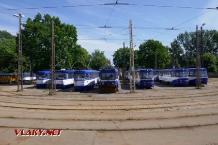 Rīga/3. tramvaju depo: rozličné odstavené tramvaje, 9. 6. 2023 © Libor Peltan