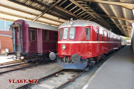 Odense, železniční muzeum červený expres MS401-AA341-MS402 z r. 1935 výrobce Frichs, 16.8.2023 © Tomáš Kraus