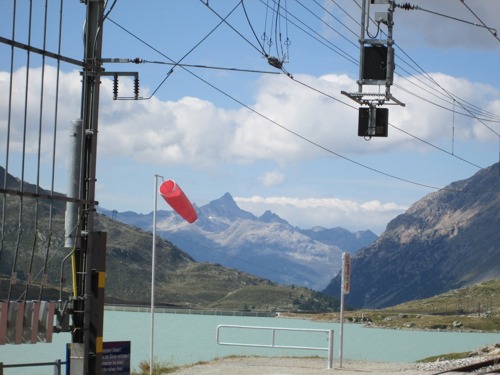Alp Grüm:Lago Bianco, pohľad na sever, Rétske Alpy 