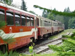 ''Historický'' motorový vlak v Tatranskej Lomnici 