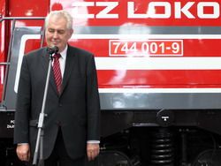 Prezident republiky pokřtil v CZ LOKO novou lokomotivu 