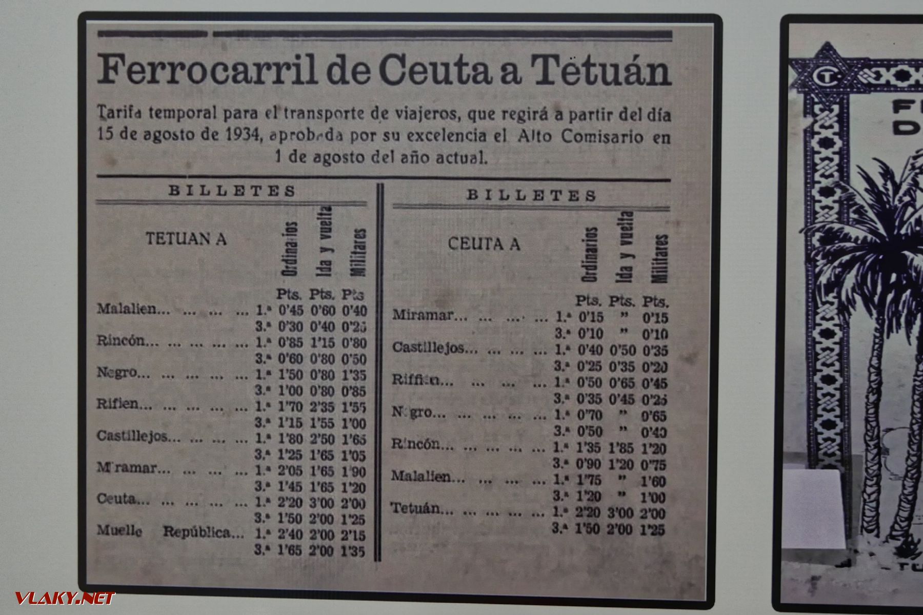 Fnideq - bývalá stanica úzkokoľajky Ceuta-Tetuán