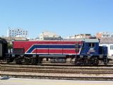 06.06.04 - Sousse: odstavená souprava vlaku Grandes Lignes se strojem 91 91 0 000564-5   