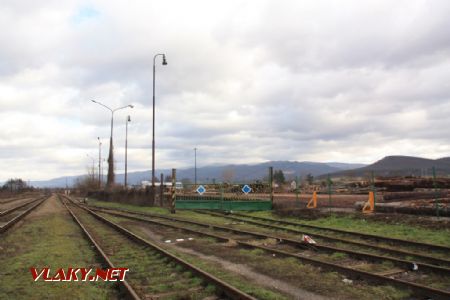 Koľajisko stanice, pohľad smer Prievidza; 4.1.2013 © Miroslav Sekela