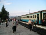 Stanica Korolevo, osobný vlak z Bateva tu končí svoju jazdu.