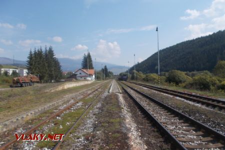 Heľpa, Koľajisko stanice zo smeru Polomka (Brezno); 20.09.2018 © Michal Čellár