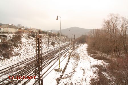 Margecanské zhlavie. Vpravo odbočuje trať do Prešova; 29.12.2008 © Miroslav Sekela